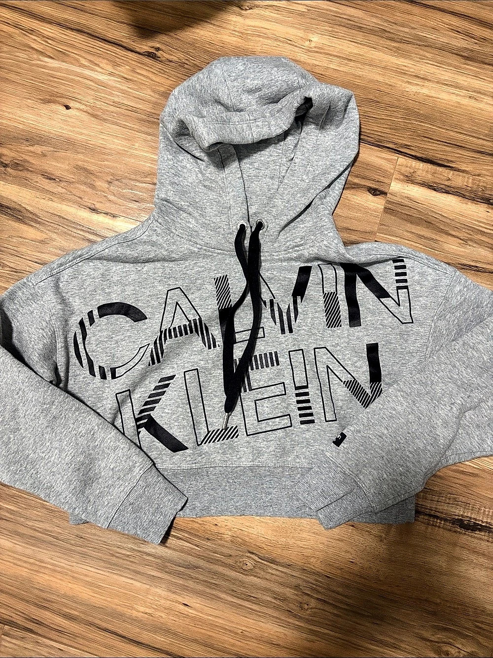 Calvin Klein Performance Cropped Graphic Hoodie Size Small